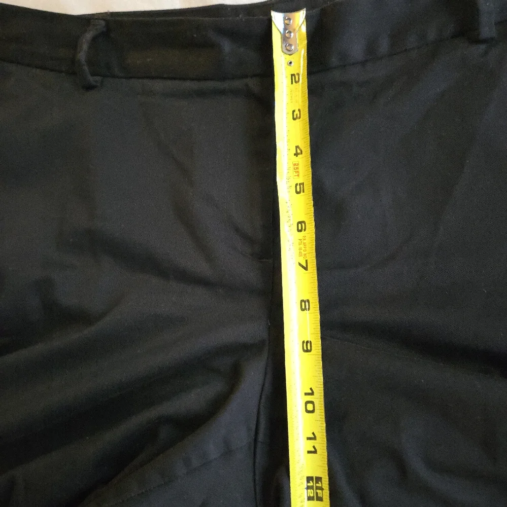 Lands' End High Rise Black Women's Cotton Blend Bootcut Trousers - Picture 7 of 9